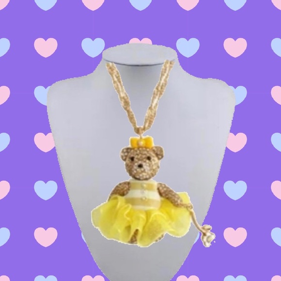 2021 LILY FLOWER BEAR PENDANT YELLOW - Picture 4 of 10